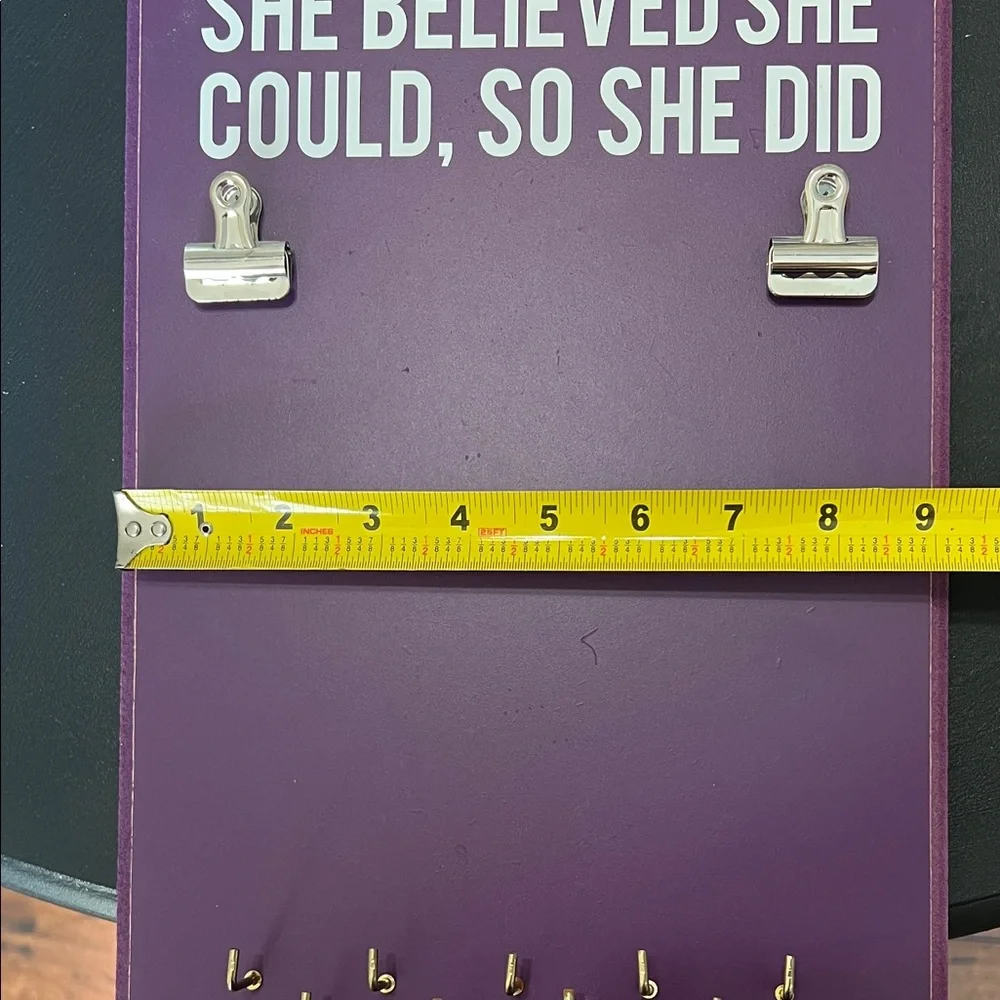 Purple Inspirational Bib & Medal Display